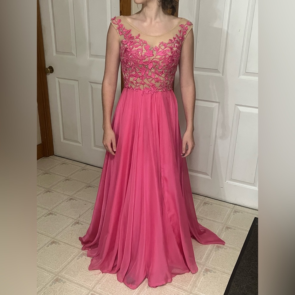 Pink A-line Sherri Hill Gown
